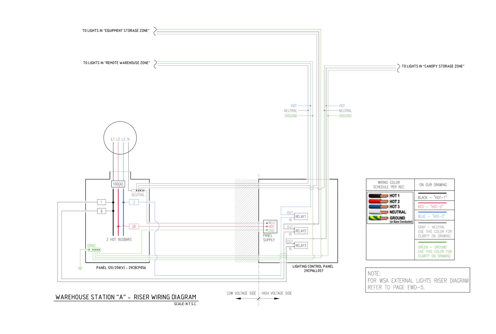 High Voltage to Light Control Panel